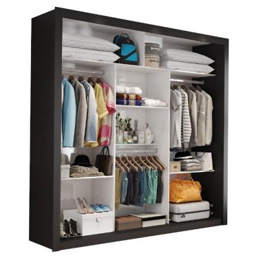 Imagem de Closet Casal Clarice Sem Gavetas Preto