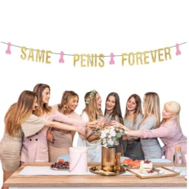 Imagem de Varal Faixa Despedida de Solteira Divertido Same Penis Forever