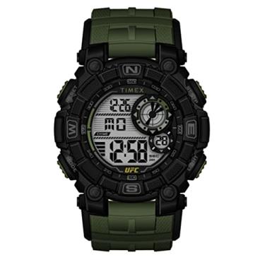 Imagem de Timex Relógio masculino UFC Redemption de 50 mm - caixa preta com mostrador digital verde, Verde