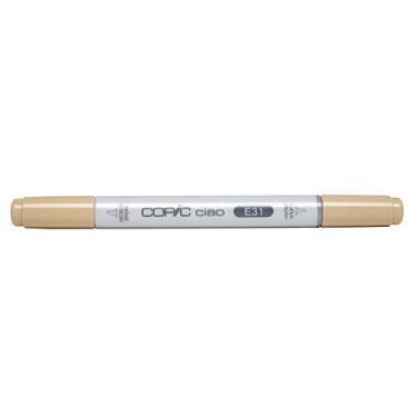Imagem de COPIC Marcador CIAO Ponta Dupla Redonda e Chanfrada, Cor E31 Brick Beige, 1 unidade