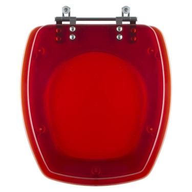 Imagem de Assento Sanitário Poliester Thema Vermelho Transparente Para Vaso Incepa