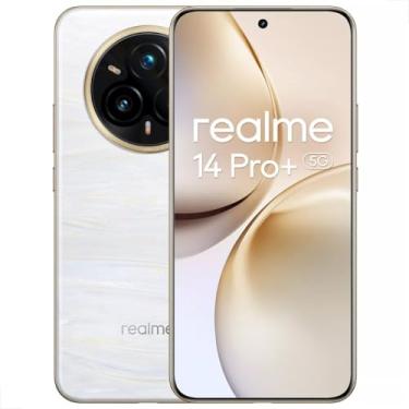 Imagem de Celular Realme 14 Pro+ 5G, Tela OLED 6,83" 120Hz, Snapdragon 7s Gen 3, Dual SIM, Câmera Tripla 50MP com OIS, Bateria 6000mAh, Resistência IP68/IP69, Desbloqueio Facial (Branco, 512, GB, 12, GB)