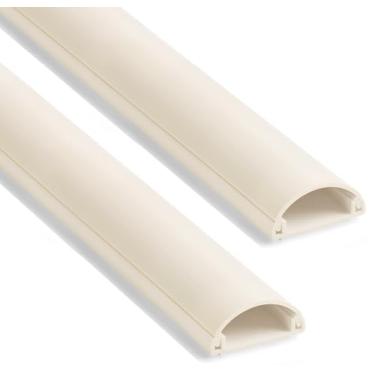 Imagem de ZhiYo Capas de cabo para fios na parede, 215.9 cm (6 x C 14.5.1 cm) hider de cabos para esconder 1-2 cabos, capas de fio de PVC para cabos na TV de montagem na parede em casa ou escritório, bege L 2