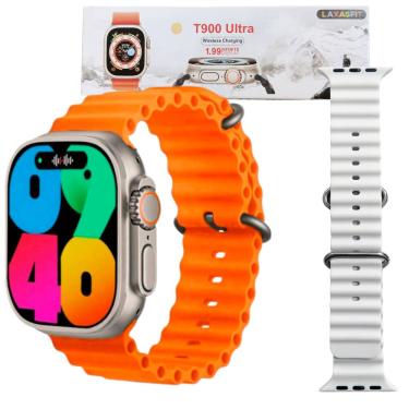Imagem de Relógio Smartwatch T900 Ultra 49mm Tela Infinita 2 Pulseiras