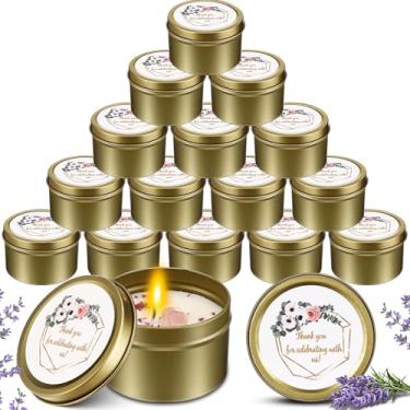 Imagem de Nuanchu 20 peças de lembrancinhas de casamento para convidados a granel 85 g de cera de soja para aniversário, casamento, chá de bebê, presente de festa