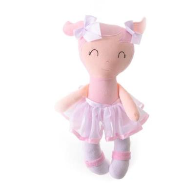 Imagem de Pelucia Boneca Bia Cabelo Rosa 34CM - ZIP