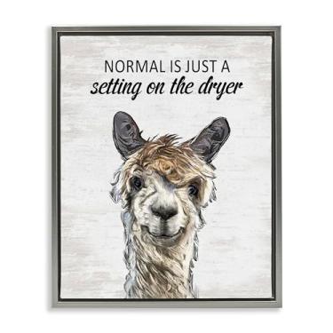 Imagem de Stupell Industries Normal is Just Dyer Setting Gray Framed Floater Canvas Wall Art, design by Lettered and Lined, 43 x 53 cm