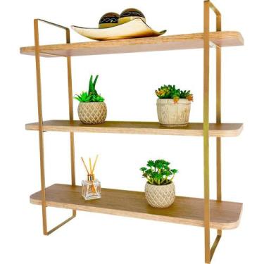 Imagem de Prateleira Hone Slim - Loja da Isa, Dourado/Jade