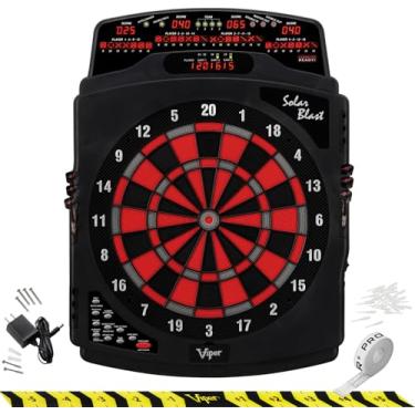 Imagem de Painel de dardos eletrônico Viper Solar Blast Spread Out Overhead Cricket Scoreboard, compatível com Laser Lite, design moderno que se encaixa em decorações contemporâneas, jogo solo contra o Cyber Player, 43 jogos