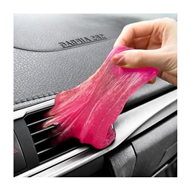 Imagem de Gel de limpeza para carro, ferramentas de detalhamento kit de limpeza de carro, detalhes do interior da saída de ar de poeira automotiva limpador de poeira universal para saídas de carro, PC, laptops, câmeras, acessórios de carro (rosa)