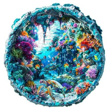 Imagem de Quebra-cabeça de madeira Jollitot Seabed 100 peças para adultos