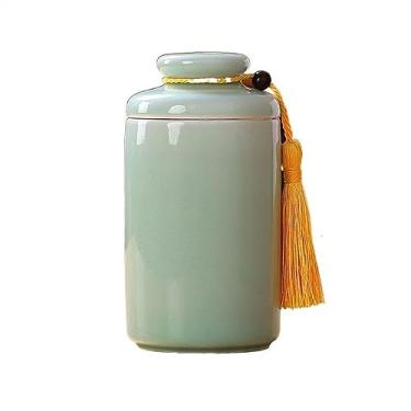 Imagem de Lata de Chá Vasilha de Chá Celadon Frasco de Vedação de Cerâmica Armazenamento Simples Armazém de Chá Vazio Vazio Lata de Chá