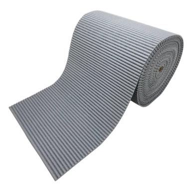 Imagem de Passadeira Emborrachada Antiderrapante Cinza 1 Metro X 65cm