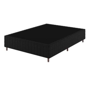 Imagem de Base de Cama Box Casal Lunare Preto - Vian, Preto, Moderno