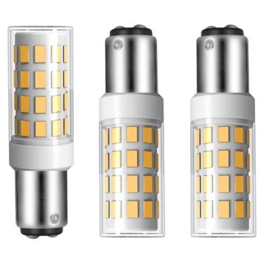 Imagem de LUHMQ Pacote Com 3 Lâmpadas Led Ba15D Ca/Cc 12V, Baixa Voltagem, Regulável, 1157, 1004, 1076, 1130, 1142, 1176, S8, Base De Baioneta Contato Duplo Para Trailer, Motorhome, Barco Marinho, Paisagem, 3