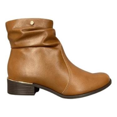 Imagem de Bota Feminina Cano Curto Slouch Ramarim Marrom 36 BR-Feminino
