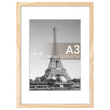 Imagem de Porta-retrato A3 upsimples, exibição de fotos de 21 x 29,7 cm com paspatur ou 29,7 x 41,9 cm sem paspatur, galeria de parede, pôster, natural, 1 unidade