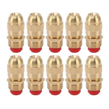 Imagem de flexman 10 bocais de bronze G1/2, cabeça de pulverização de água ajustável de 360 graus para irrigação de jardim, micro aspersor atomizador de diâmetro de 2,5 ~ 5,5 m para jardins e gramados (corpo