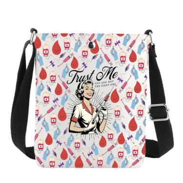Imagem de JNIAP Bolsa tiracolo Phlebotomist Phlebotomy Gifts Phlebotomy Nurse Gift Phlebotomy Technician Shoulder Bag, Trust Me Cb, Ajuste