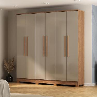 Imagem de Guarda-Roupa Casal Atualle São Paulo 6 Portas com Reflecta Acácia