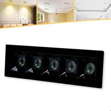 Imagem de 5 Spot Embutir De Led 10w 3000k 24° Preto Linear Recuado P/Teto