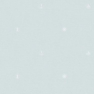 Imagem de Papel De Parede Lullaby Marinheiro Azul Claro 2262 - Rolo 10m X 0,53m