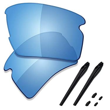 Imagem de Saucer Lentes de reposição premium e kits de borracha para óculos de sol Oakley Flak 2.0 XL, High Defense - Hd Ocean Polarizado, Tamanho �nico