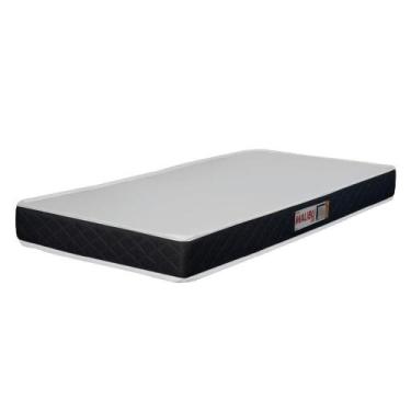 Imagem de Colchão Solteiro Espuma D20 Malibu 78x188x12cm Preto / Branco Hellen B