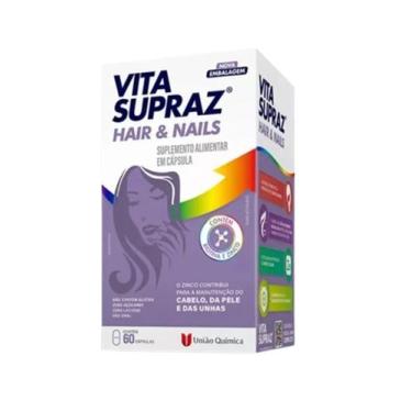 Imagem de Suplemento Vita Supraz Hair e Nails 60 Cáps - União Química - Vitasupr
