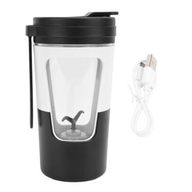 Imagem de Aramox Caneca de café de Agitação, Copo de café Elétrico de 430 Ml, Misturador Recarregável Com Alça de Silicone, Material Tritano para Shakes de Proteína, Leite e Muito Mais