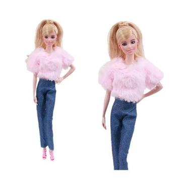Imagem de Conjunto De Roupas De Boneca Barbie De 11,8 Polegadas, Camiseta, Jaque