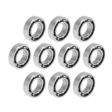 Imagem de ACROPIX Rolamentos de esferas 6800 Deep Groove P0 10x19x5mm Rolamentos lubrificados tipo aberto scooter tom prata skate roda 10 peças