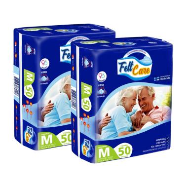 Imagem de Kit Com 2 Pacotes Fralda Descartável Geriátrica Adulto Felt Care Direto da Fábrica