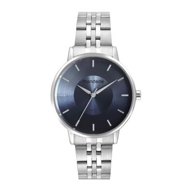 Imagem de Relógio MONDAINE feminino analógico azul prata 32682L0MVNE6