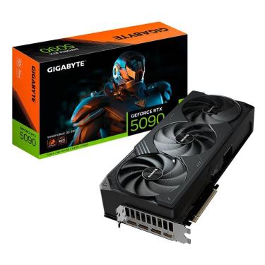 Imagem de Placa de Vídeo GeForce RTX 5090 32GB GDDR7 512bits - Windforce OC - DLSS 4 - Ray Tracing - Gigabyte