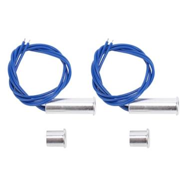 Imagem de 2 Define o interruptor magnético da liga de alumínio AC220V NC Superfícies de montagem Sensor da janela da porta com fio para o de alarme de segurança em casa