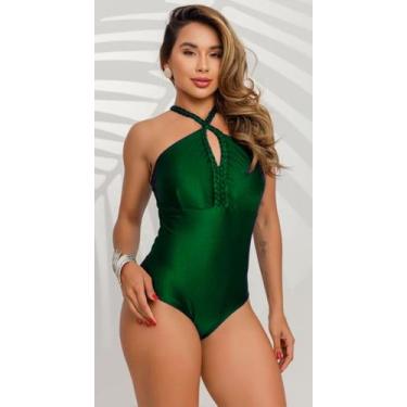 Imagem de Maiô body decote trança fechado bojo alças trançadas forrado - Tropica