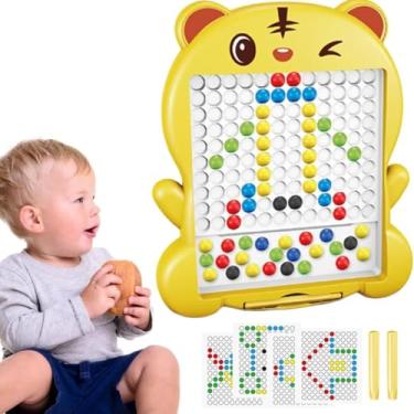 Imagem de Prancheta de Desenho Magnética com Caneta e Miçangas Arte Criativa e Educativa no Estilo Montessori!