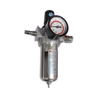 Imagem de Filtro Regulador De Ar Comprimido - Separador de Água para Compressor com Manómetro | Filtro Para Mecânica Automóvel, Pintura Com Spray, Jateamento E Construção