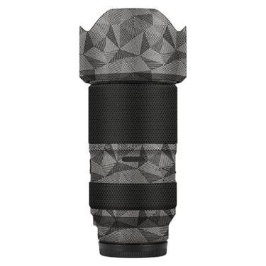 Imagem de Adesivo de câmera antiarranhões com tampa de lente película protetora decalque protetor corporal para Tamron 50-300 mm F4.5-6.3 adequado para Sony Mount 50 300 (Triangle Titanium)