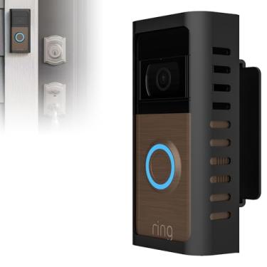 Imagem de Suporte de campainha de anel anti-roubo, kit de montagem de ângulo ajustável (45-135 graus) compatível com campainha de vídeo de bateria anel 2/3/4/Pro (versão 2024), suporte de montagem de campainha