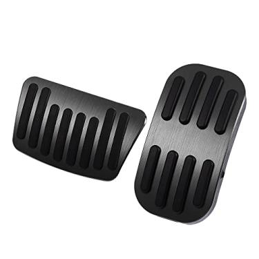 Imagem de X AUTOHAUX 2 peças Pedal de freio Pedal Pad Capa Antiderrapante Apoio de Pés para Toyota Corolla 2019-2021 para Toyota C-HR 2016-2018 Acessórios para Pedais de Carro Preto