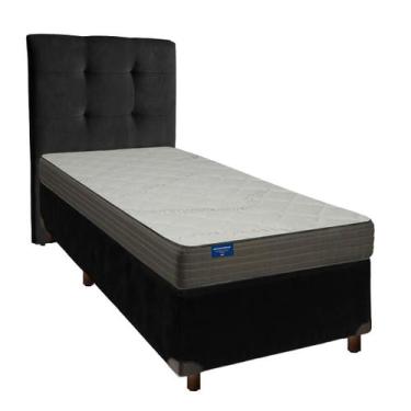 Imagem de Cama Box + Colchão Solteiro D33 Orthotech Inducol + Cabeceira Estofada