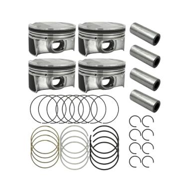 Imagem de Zieichy Kit de pistão e anel de motor STD, 23041-2E800 23040-2E601 pistão de substituição e anéis de pistão adequados para Hyundai Kona Veloster Elantra/com Kia 2.0L 2017-2019