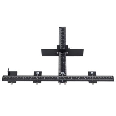 Imagem de CHICIRIS Gabarito de alça de gabinete, modelo de alça de armário com bolsa de armazenamento, ferramenta de molde de porta, furo de perfuração, furo de perfuração de cavilha, localizador de perfuração