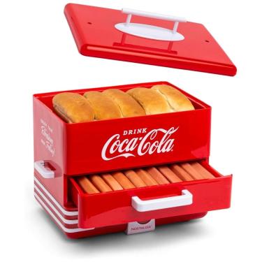 Imagem de Máquina de Hot Dog Nostalgia Coca Cola até 24 Salsichas por Vez, Aço Inoxidável 110V