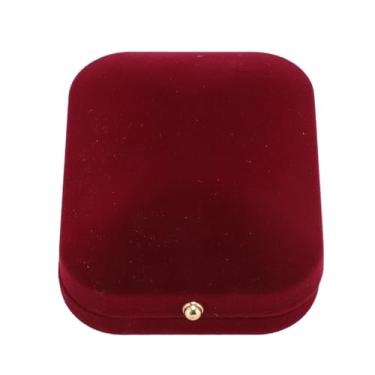Imagem de Velvet Jewelry Box elegante e elegante estojo de jóias de viagens de veludo para engajamentos de nascimento de casamento e aniversários (Caixa pendente)