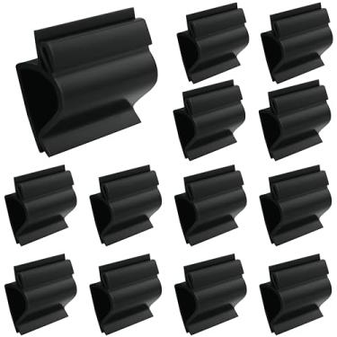 Imagem de XGNG Suporte de menu de plástico preto, 24 peças, tigela de perfil de PVC, suporte de rótulo, buffet, banquete, refeição