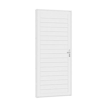 Imagem de Porta De Aço Lambri Light 71x215 R120 Abertura Direita Branco