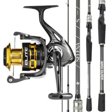 Imagem de Kit Pesca Molinete Elite 3000 3 Rol Com Vara Albatroz 1,80mt 2pt - MAR